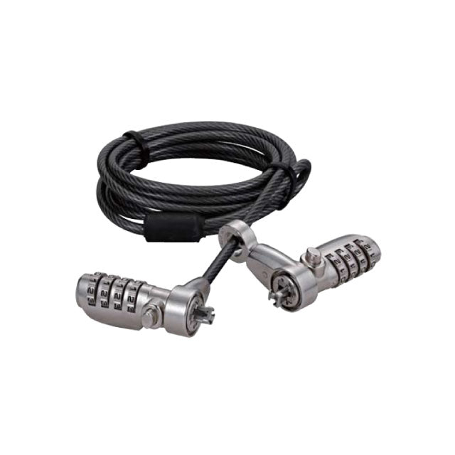KUHVUR ASP312-K-TWIN Laptop Computer Cable Locks | 1.8M Steel Cable | Combination | Standard lock slot (3x7mm) 筆記簿電腦鎖 - 密碼