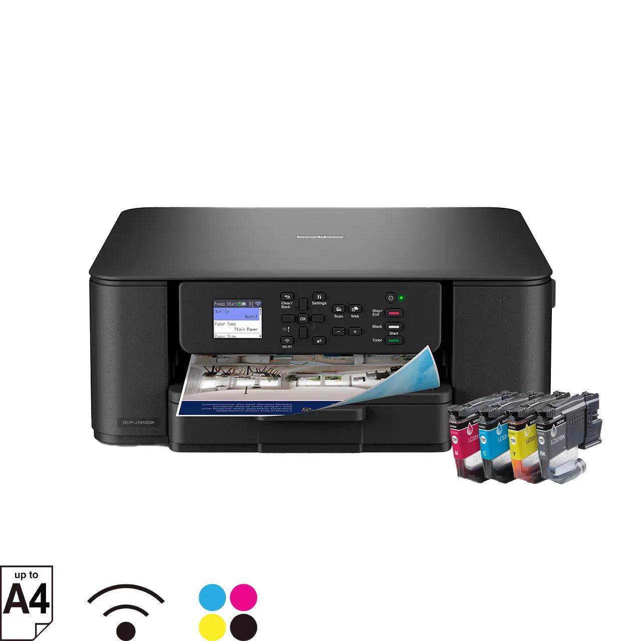 Brother DCP-J1310DW 多功能彩色噴墨打印機 DCPJ1310DW Colour Inkjet Printer - Young Vision (HK) Limited
