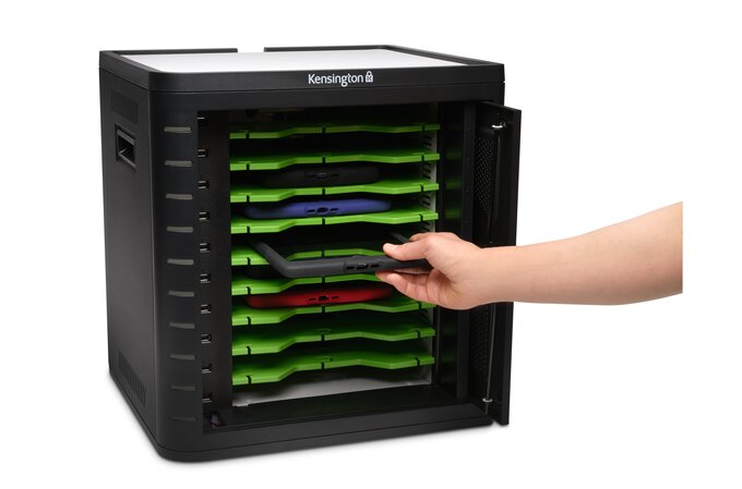 Kensington K67862EU Universal iPad/Tablet Charge & Sync Cabinet (Stackable) Black