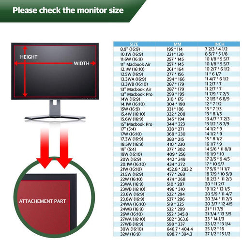 BOZABOZA PB21W (452.8 x 283.2mm) 21W Privacy Screen Filter with 81% Blue light cut | Anti-UV | 99.9% Anti-Bacteria | Anti-Glare for 21" LCD/LED Monitors (16:10) 螢幕防窺片[抗藍光/抗菌/韓國製]