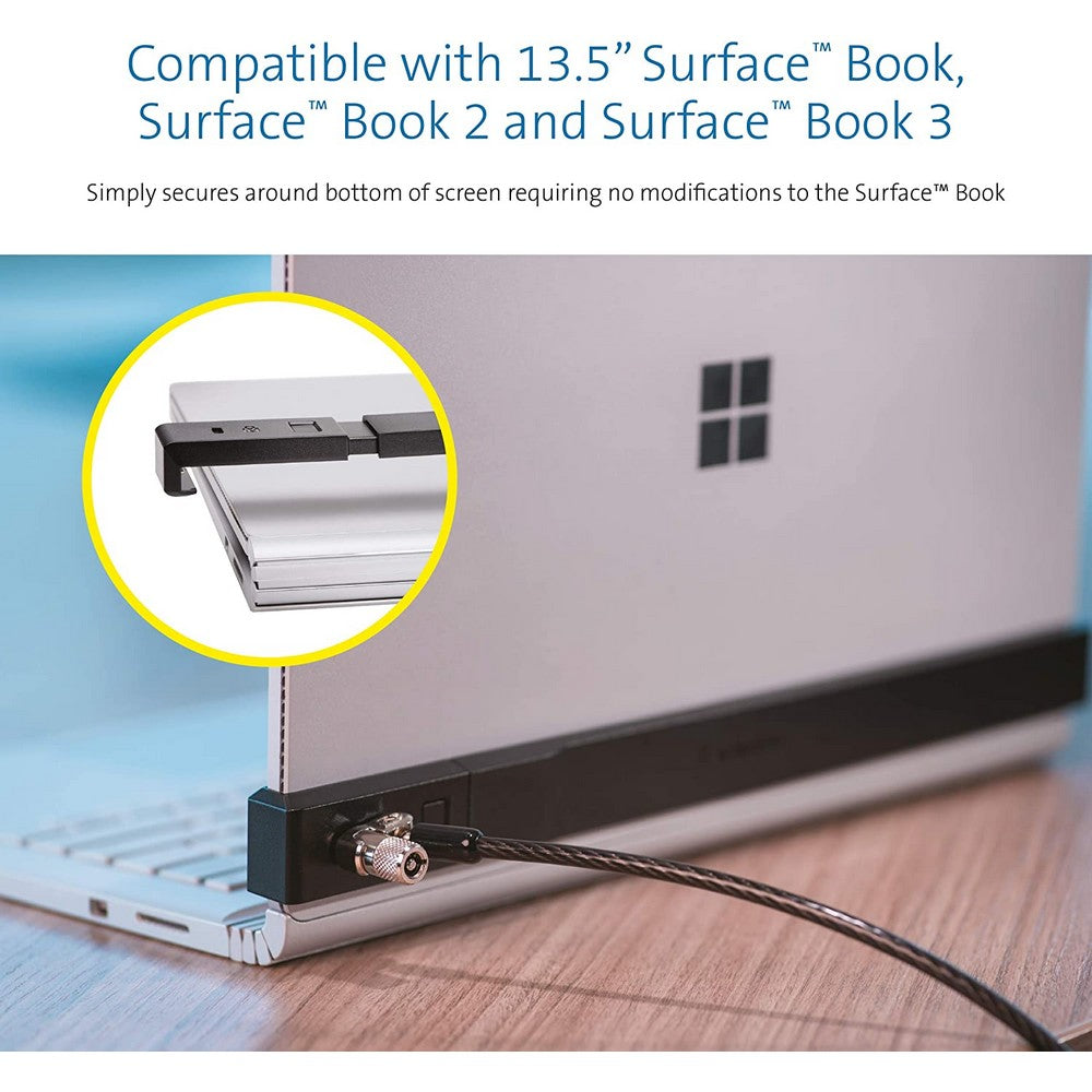 Kensington K64821WW Locking Bracket for 13.5" Surface Book 1, 2 & 3 with MicroSaver 2.0 keyed lock
