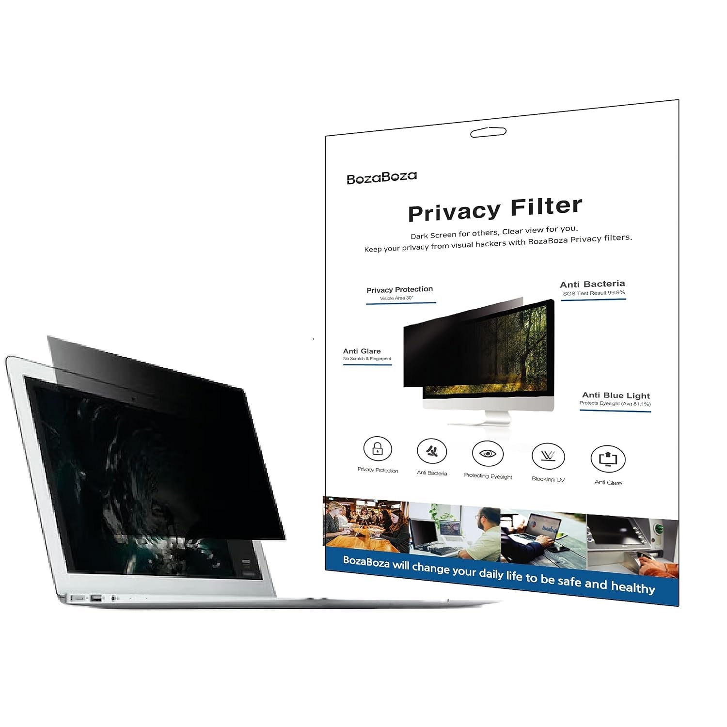 BozaBoza Privacy Screen Filter with 81.1% avg bluelight-cut.jpg