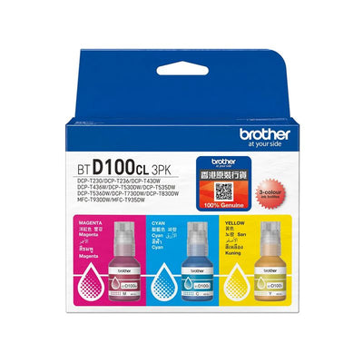 Brother BTD100 原廠墨水 Genuine Ink Cartridge (適用型號 DCP-T430W, DCP-T530DW, MFC-T730DW, MFC-T930DW) - Young Vision (HK) Limited