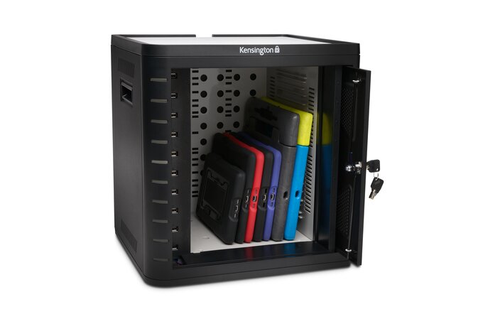 Kensington K67862EU Universal iPad/Tablet Charge & Sync Cabinet (Stackable) Black