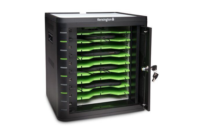 Kensington K67862EU Universal iPad/Tablet Charge & Sync Cabinet (Stackable) Black
