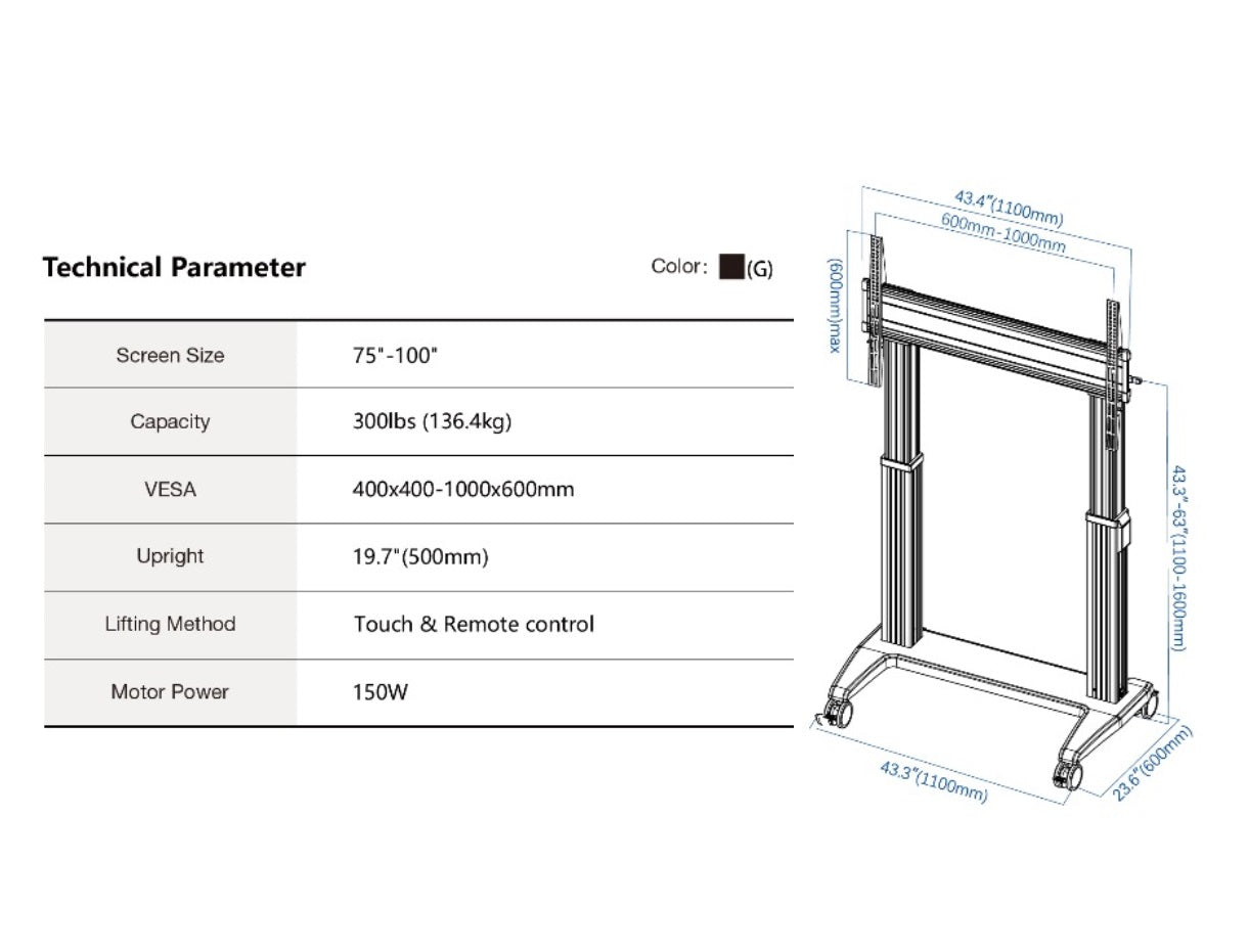 North_Bayou_NB_TW70_TV_Panel_on_mobile_electric_height_adjustment_cart_trolley_55-100-inch.jpg