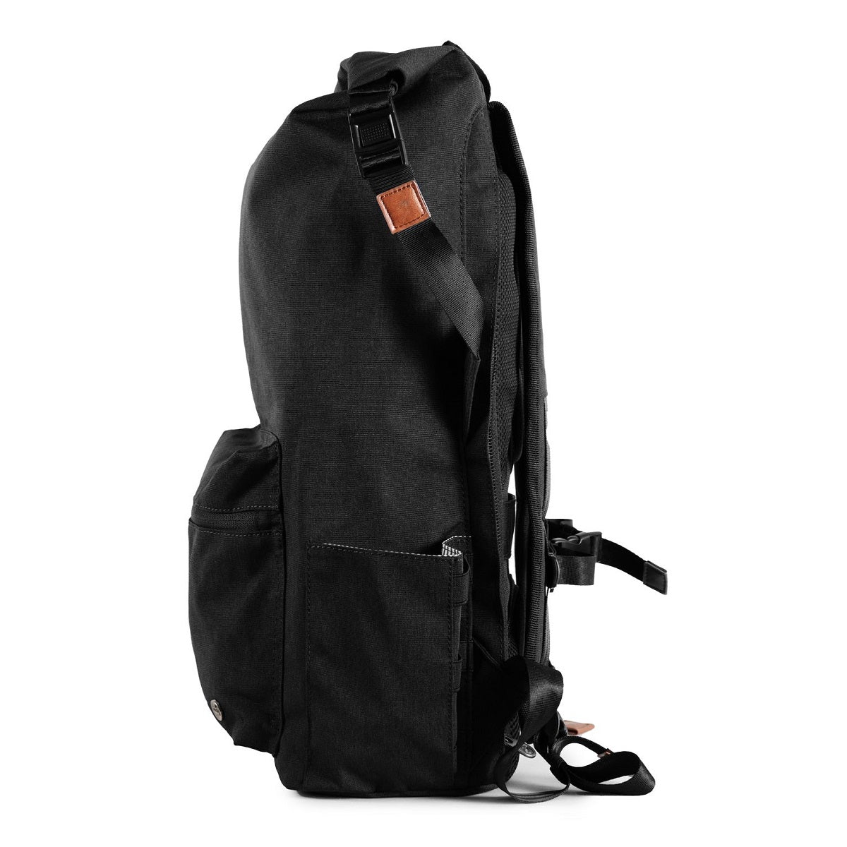 PKG_Dawson_backpack_black_tan_side_bottle_pocket.jpg