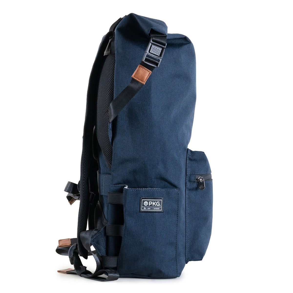 PKG_Dawson_backpack_navy_tan_side_bottle_pocket.jpg