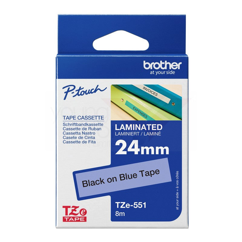 Brother TZe 24mm P-touch Genuine Laminated Label Tapes 原廠標籤帶(已過膠) - Young Vision (HK) Limited