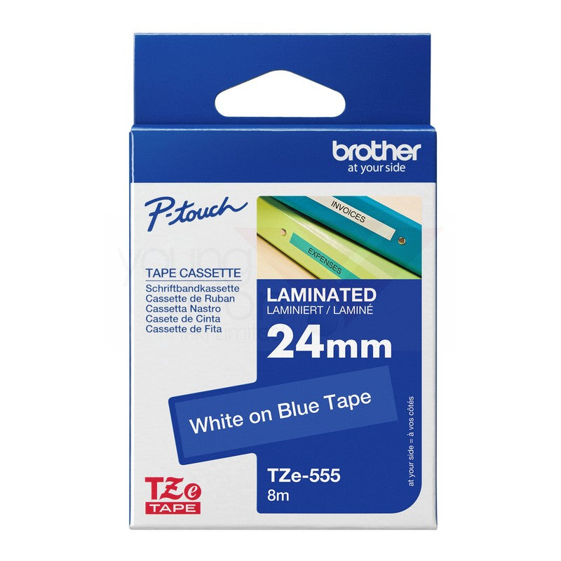 Brother TZe 24mm P-touch Genuine Laminated Label Tapes 原廠標籤帶(已過膠) - Young Vision (HK) Limited