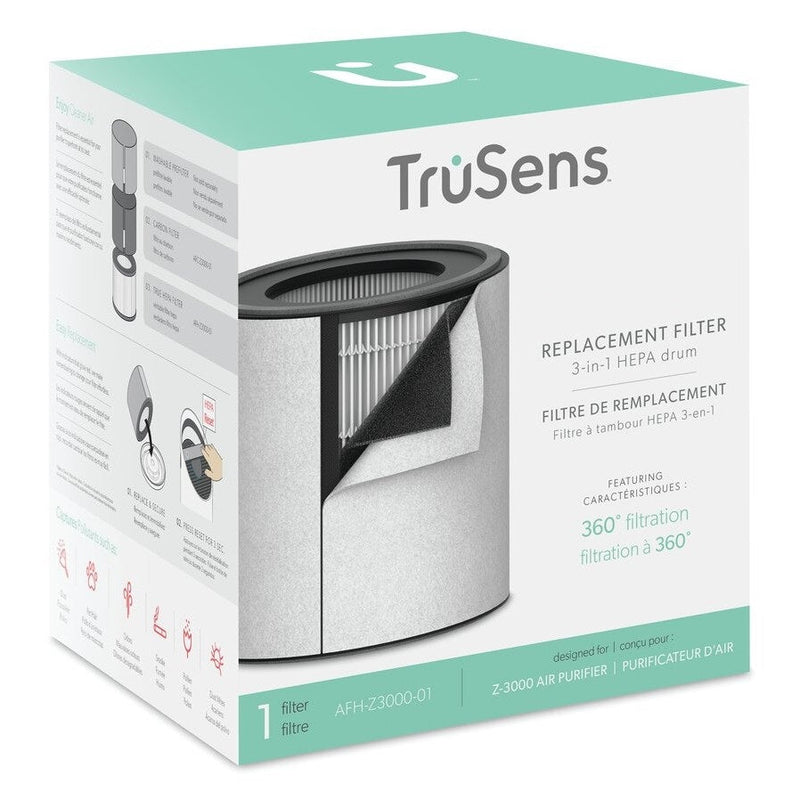 TruSens Z3000 3-In-1 Replacement Filter - HEPA Drum, Pre-Filter & Activated Carbon Layer - Young Vision - www.yv.com.hk