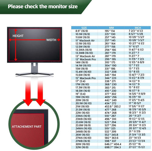 BOZABOZA PB21W (452.8 x 283.2mm) 21W Privacy Screen Filter with 81% Blue light cut | Anti-UV | 99.9% Anti-Bacteria | Anti-Glare for 21" LCD/LED Monitors (16:10) 螢幕防窺片[抗藍光/抗菌/韓國製]