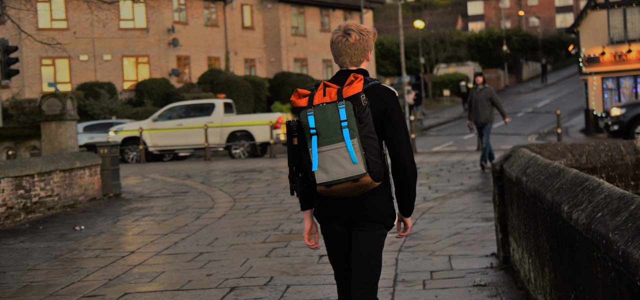 OXDIN VENIX CAP-TOP Backpack BLACK