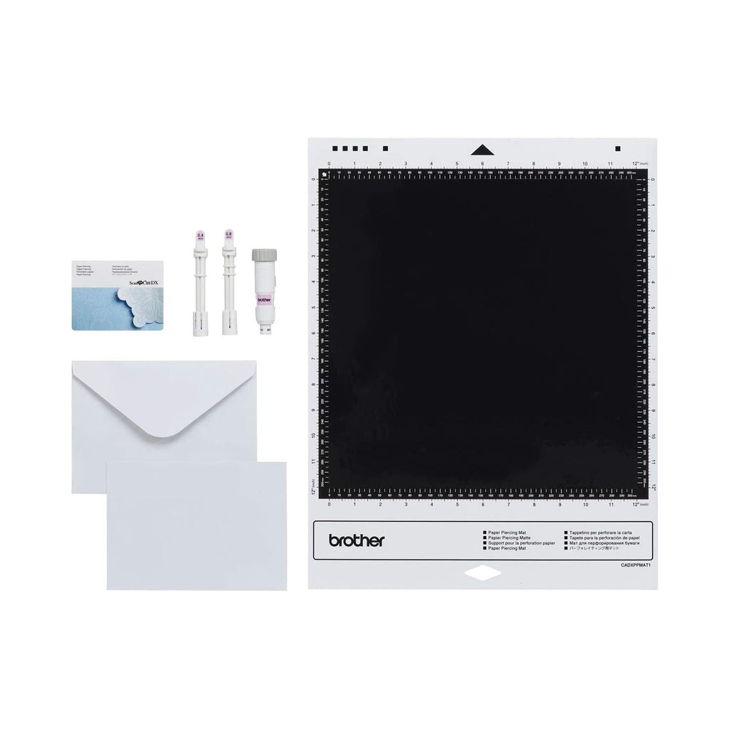 Brother ScanNCut DX - Kit Perforazione Carta Con Punta Da 0,4 E 0,8 Mm, Tappetino E 30 Modelli