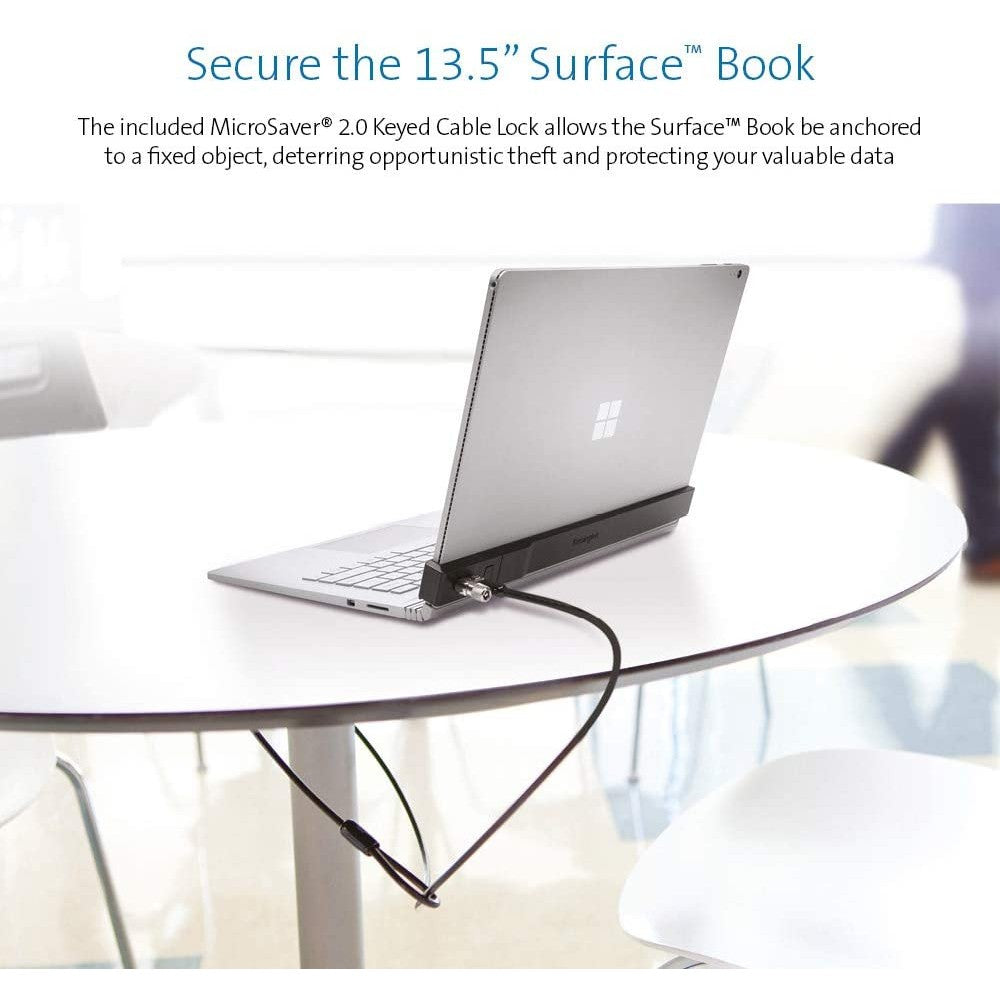 Kensington K64821WW Locking Bracket for 13.5" Surface Book 1, 2 & 3 with MicroSaver 2.0 keyed lock