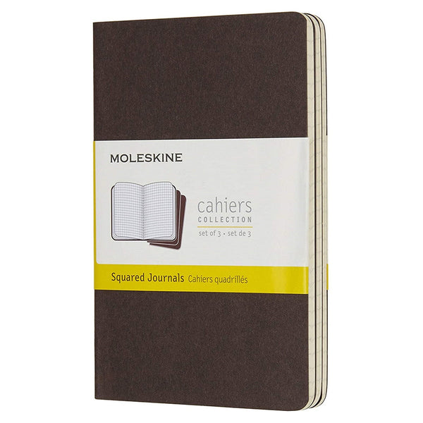 Moleskine Cahier Journal, Pocket, Square, Coffee Brown (3.5 x 5.5)