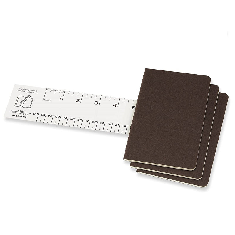 Moleskine Cahier Journal, Pocket, Square, Coffee Brown (3.5 x 5.5)