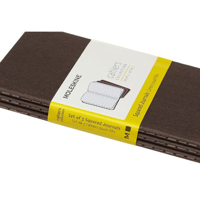 Moleskine Cahier Journal, Pocket, Square, Coffee Brown (3.5 x 5.5)
