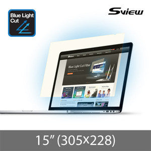 S-View SBFAG-15 抗藍光濾片 (305x228mm) Blue Light Cut Screen Filter for 15" Notebooks (4:3) - Young Vision - www.yv.com.hk